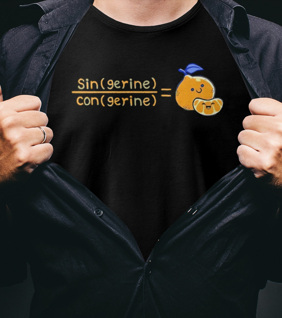 Singerine Divided By Congerine Equals Tangerine Math Pun T-Shirt
