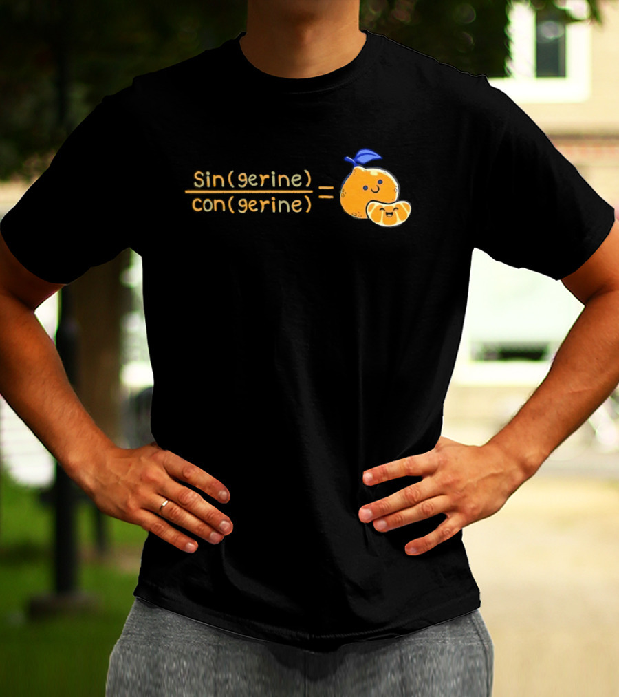 Singerine Divided By Congerine Equals Tangerine Math Pun T-Shirt