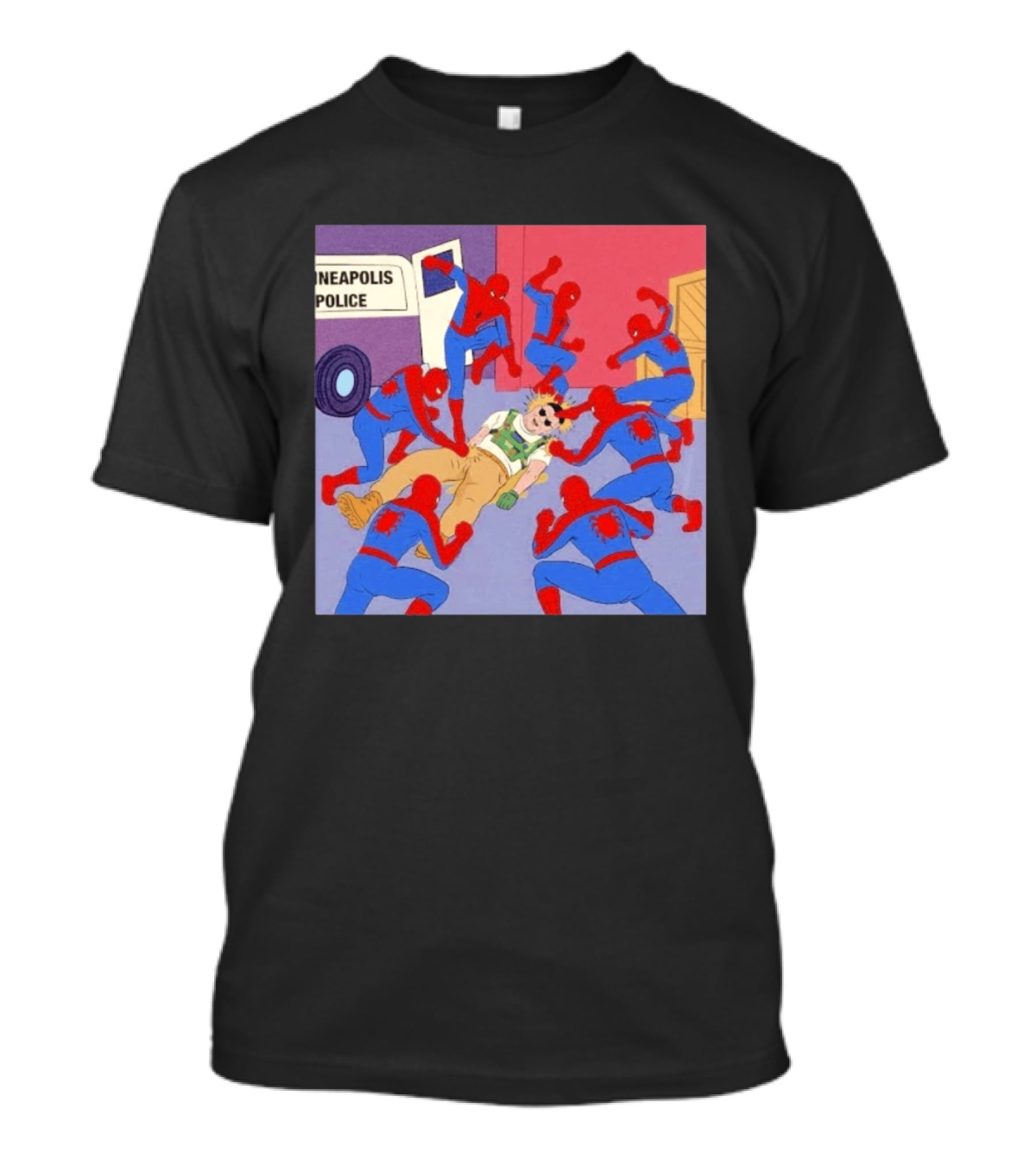 Spider Man Minneapolis Police Kicking Jake Lang T-Shirt