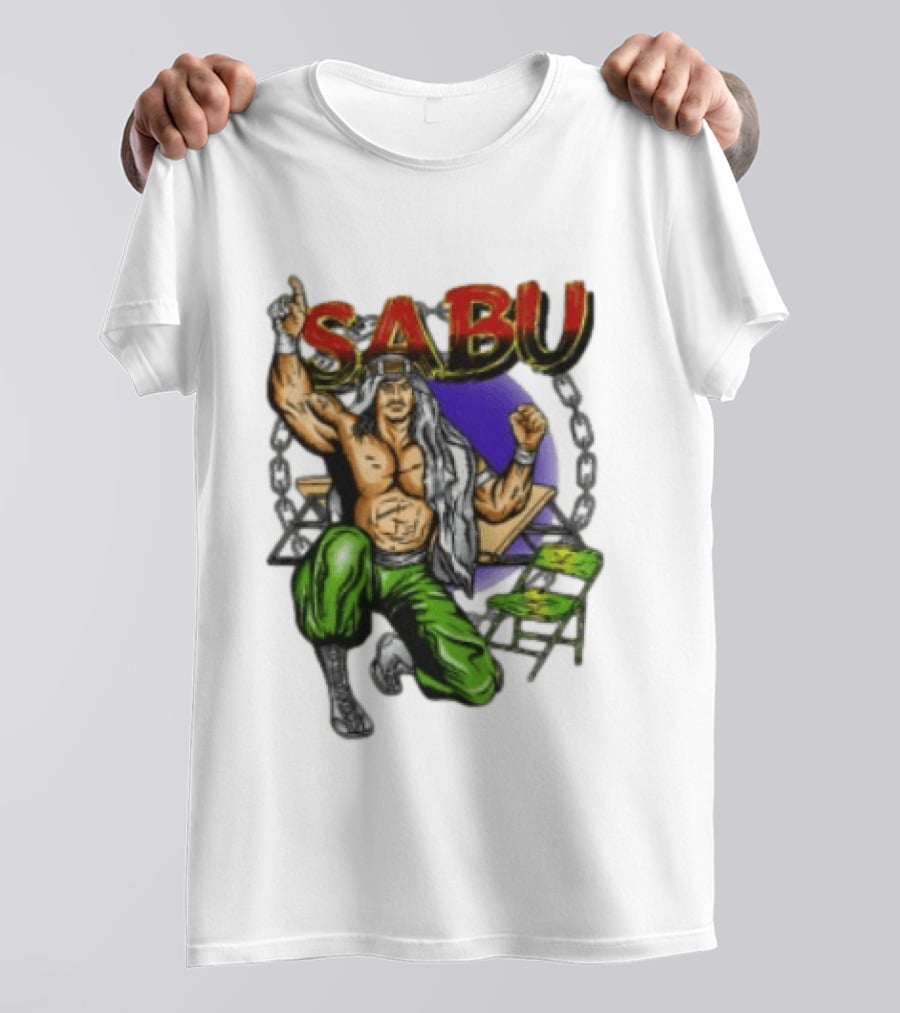 Beyondhumanmerch The Great Sabu Wrestling Character Chains And Table T-Shirt