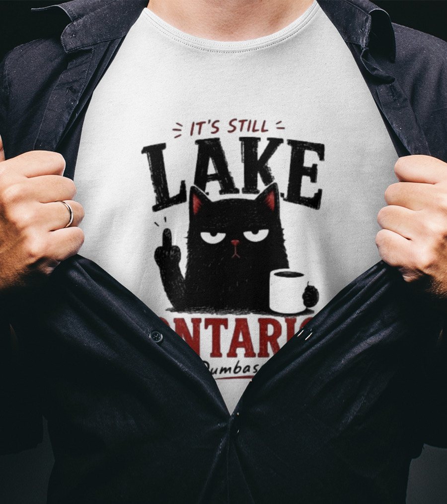 It's Still Lake Ontario Black Cat Dumbass T-Shirt