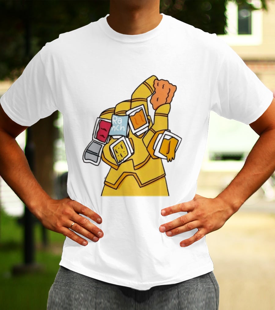 Infinity Gauntlet With Chicken Nugget And Sauce Containers Meme T-Shirt