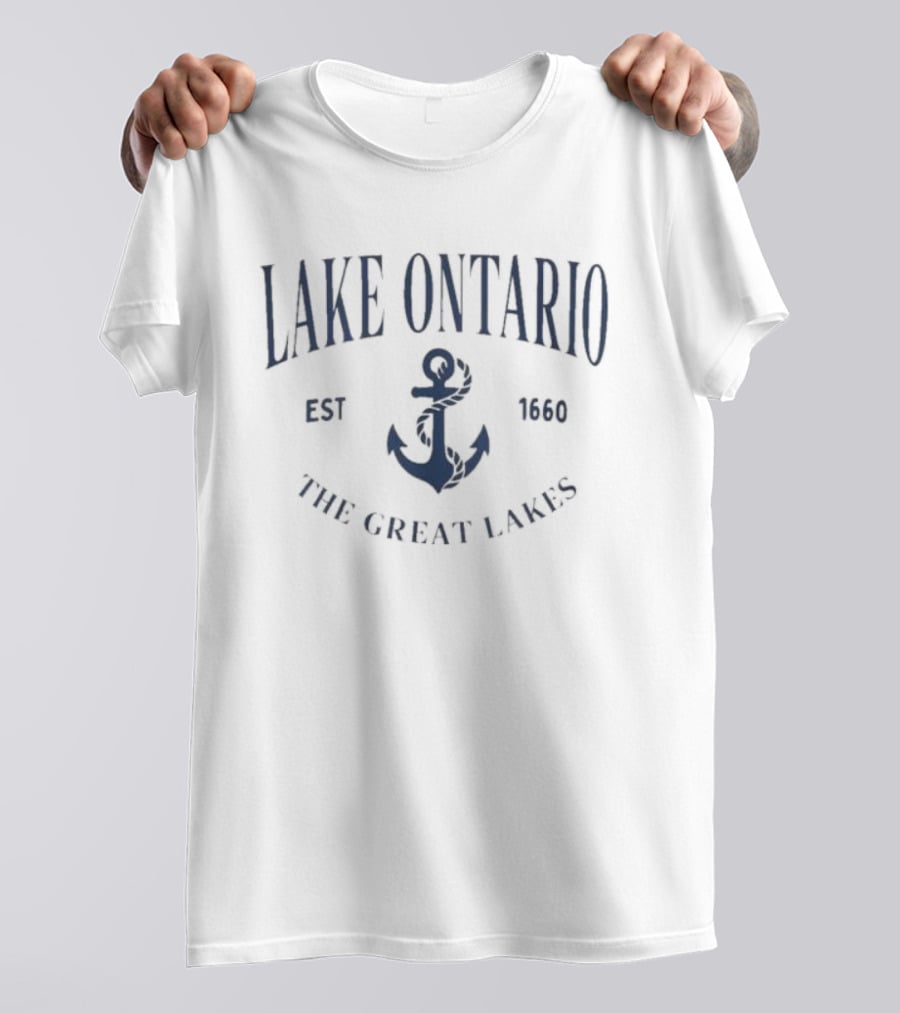 Lake Ontario Anchor Est 1600 The Great Lakes T-Shirt