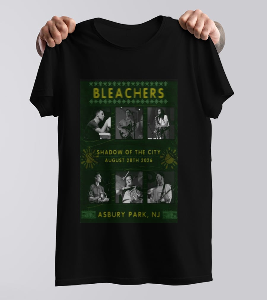 Bleachers Shadow Of The City Asbury Park NJ August 28th 2026 T-Shirt