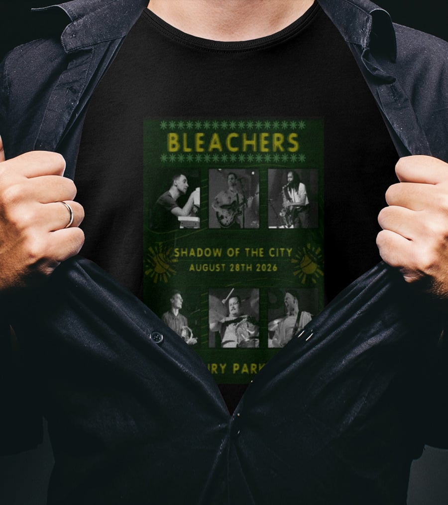 Bleachers Shadow Of The City Asbury Park NJ August 28th 2026 T-Shirt