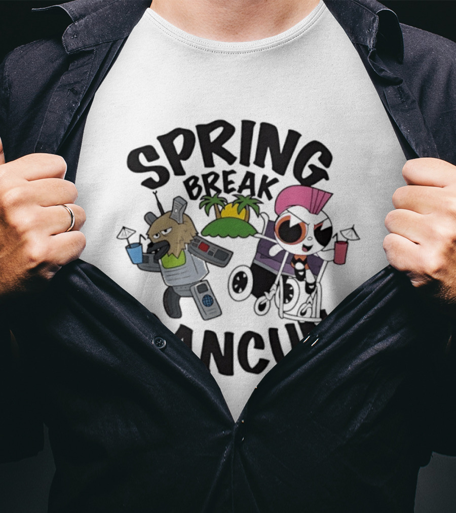 Powerpuff Girls Spring Break Cancun Cartoon Network Vacation Fun T-Shirt
