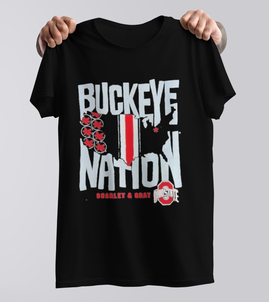 Buckeye Nation Scarlet & Gray Ohio State T-Shirt