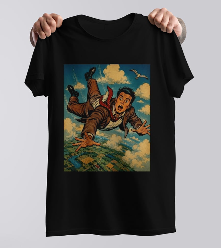 Musicians Of Threads Comic Superhero Falling Sky Adventure T-Shirt