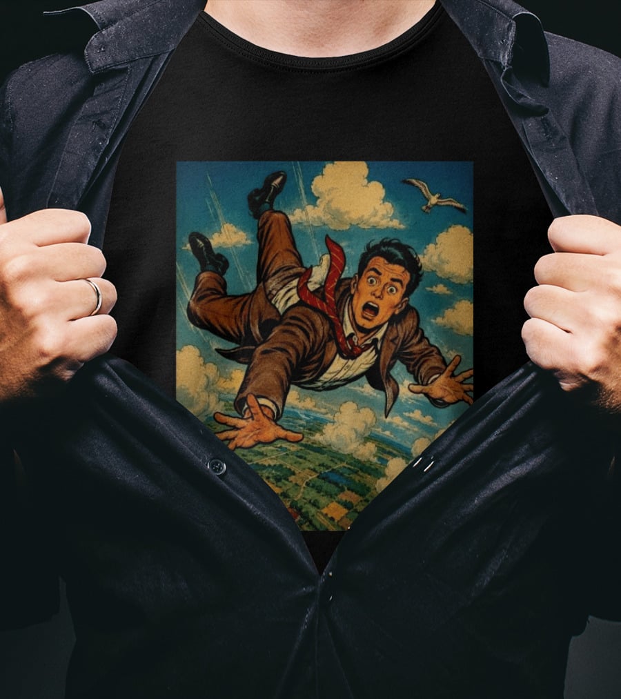 Musicians Of Threads Comic Superhero Falling Sky Adventure T-Shirt
