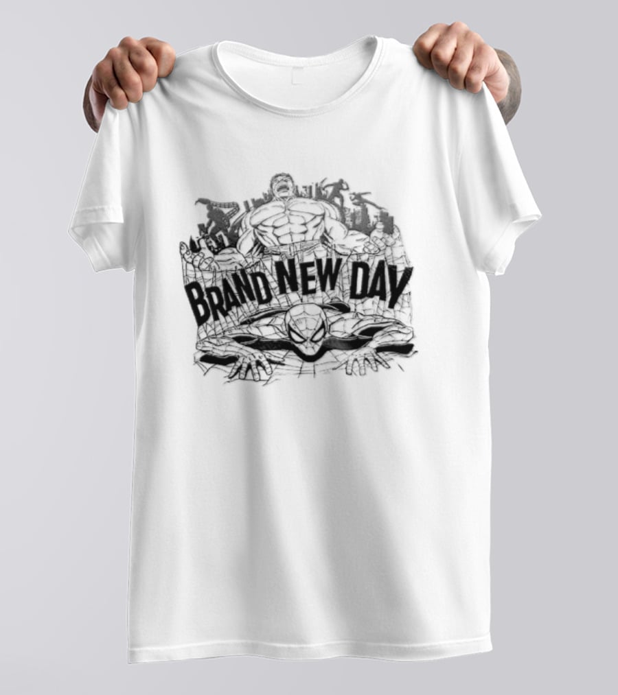 Spider Man Hulk Brand New Day Dynamic Cityscape Marvel Adventure T-Shirt