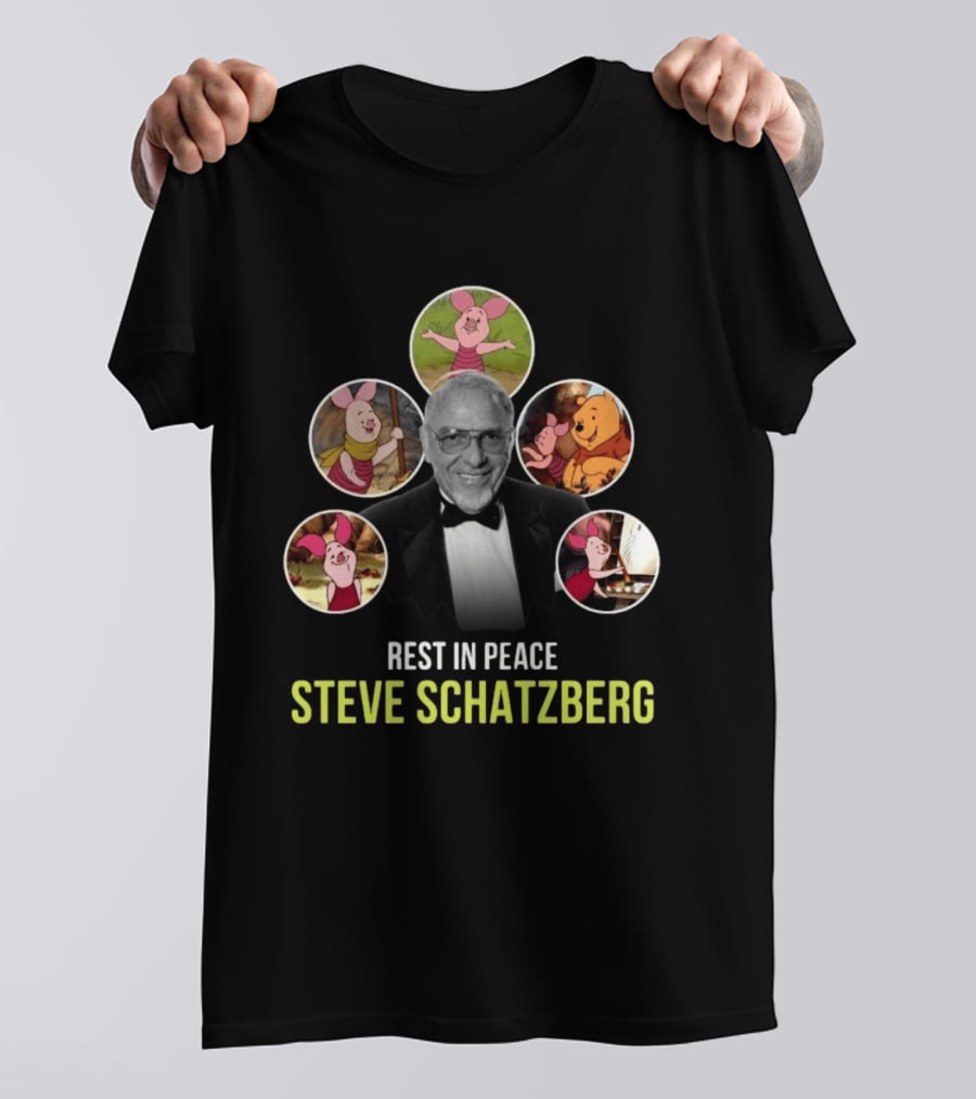 Rest In Peace Steve Schatzberg The Beloved Voice Of Piglet With Classic Piglet Images T-Shirt