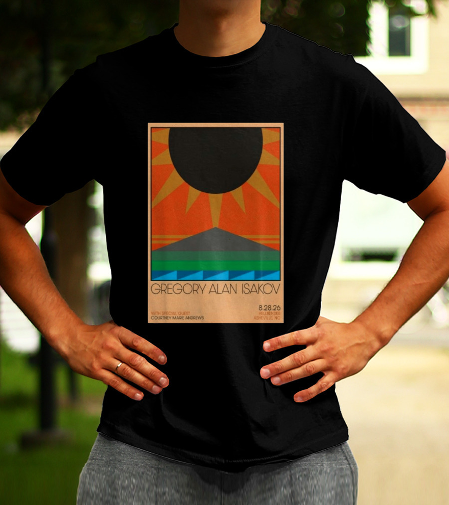 Gregory Alan Isakov 08 28 26 Hellbender Asheville NC Tour With Courtney Marie Andrews T-Shirt