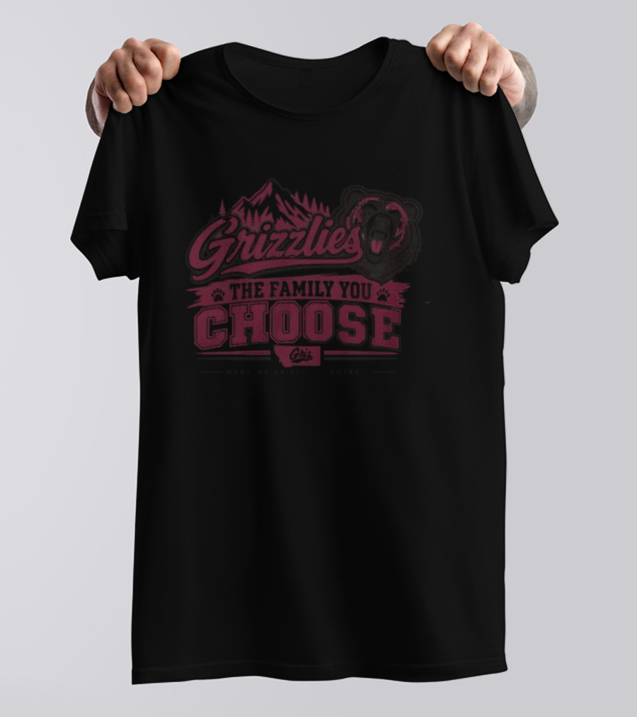 Grizzlies The Family You Choose Grow Be Grizzle Georgia T-Shirt