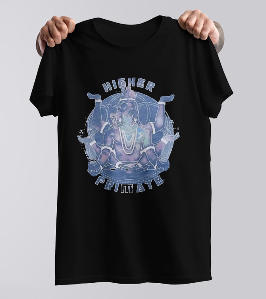 Higher Primate Shiva Meditation Galaxy Spiritual T-Shirt