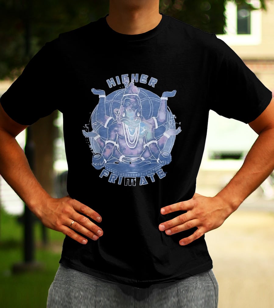 Higher Primate Shiva Meditation Galaxy Spiritual T-Shirt
