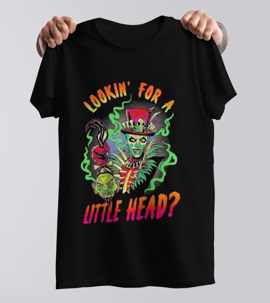 Lookin' For A Little Head Voodoo Witch With Top Hat And Skull Motif T-Shirt