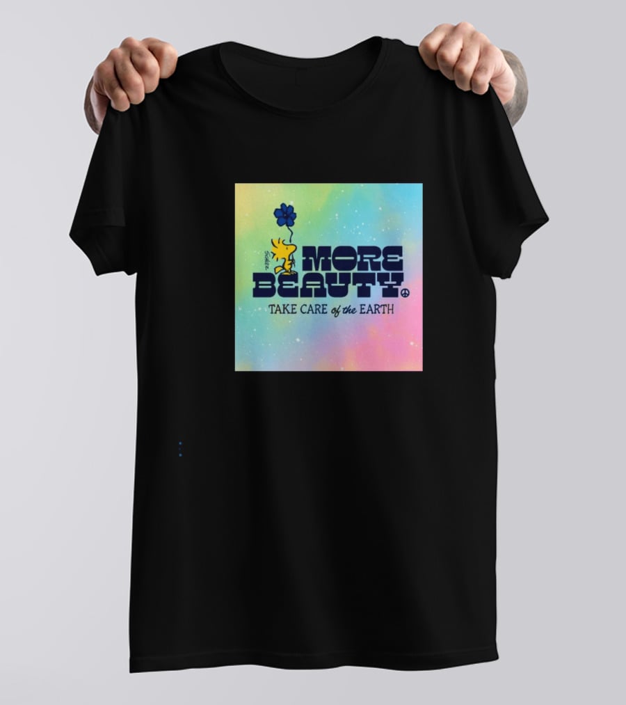 Woodstock More Beauty Care The Earth Peace Sign Balloon Tie Dye T-Shirt
