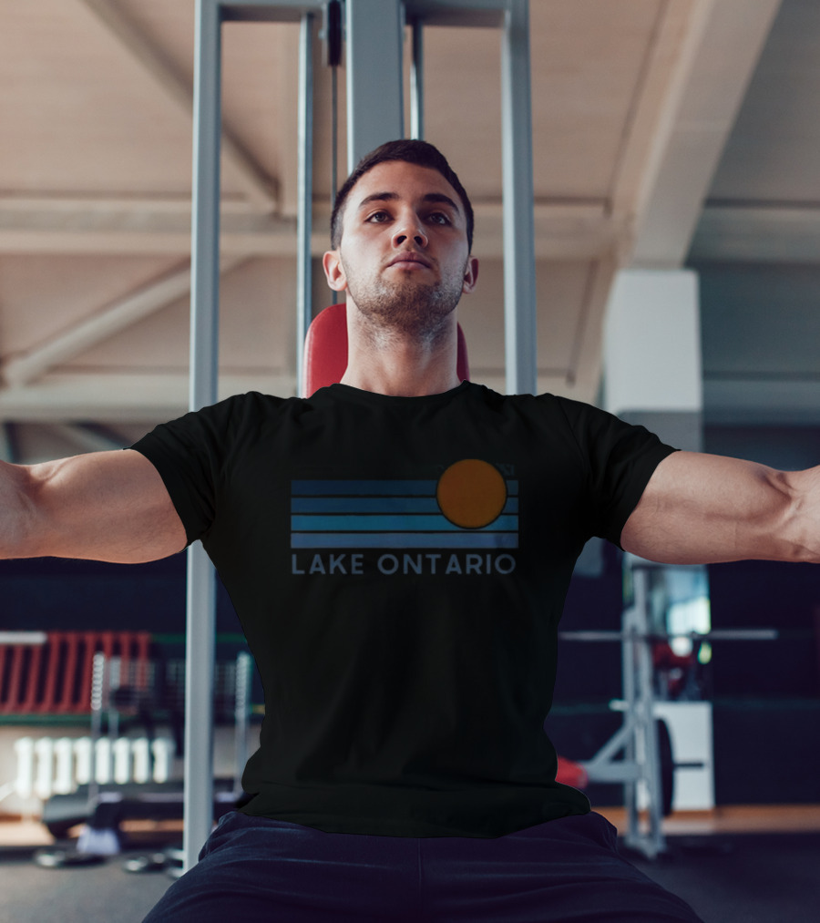 Lake Ontario Sunset Over Great Lakes Horizon T-Shirt