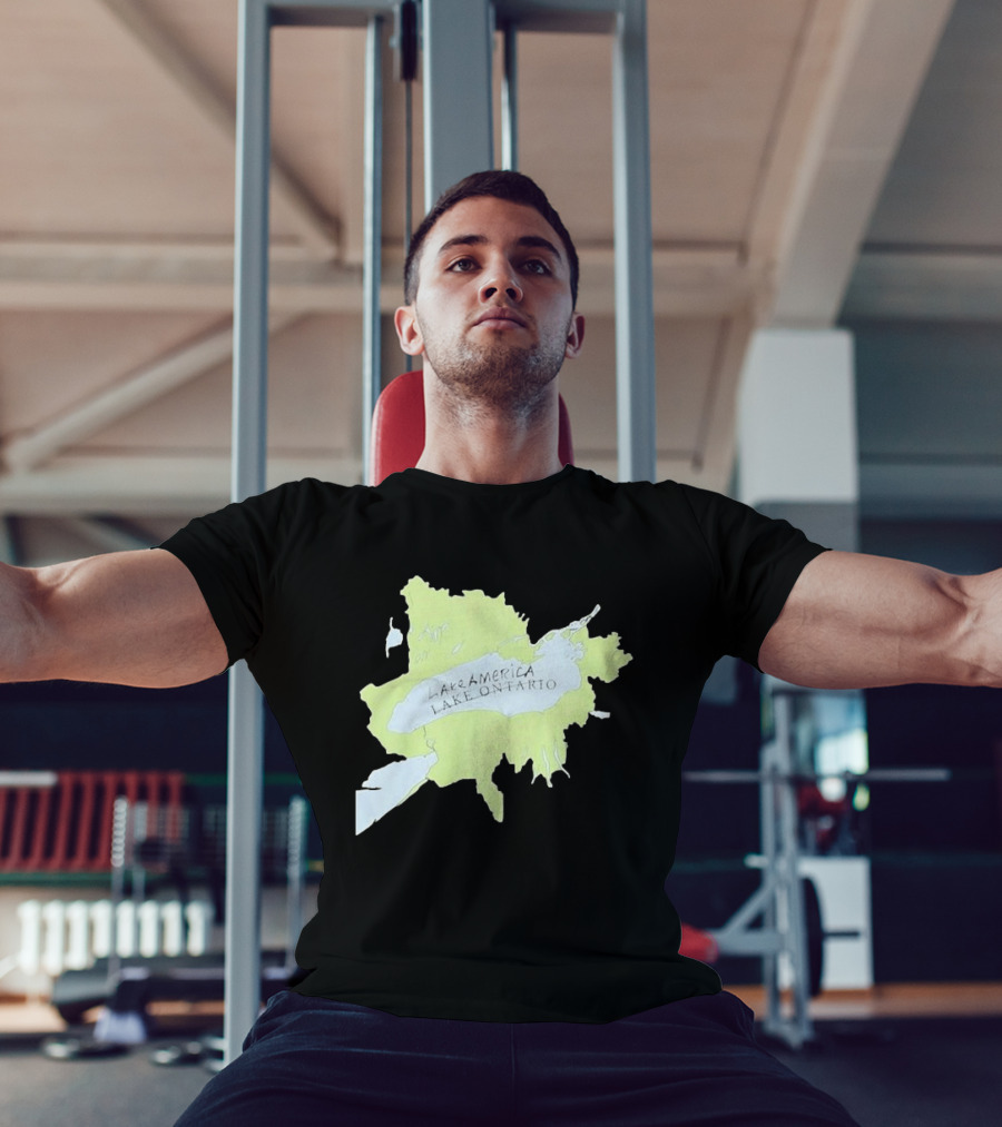 Lake America Lake Ontario Unique Map T-Shirt