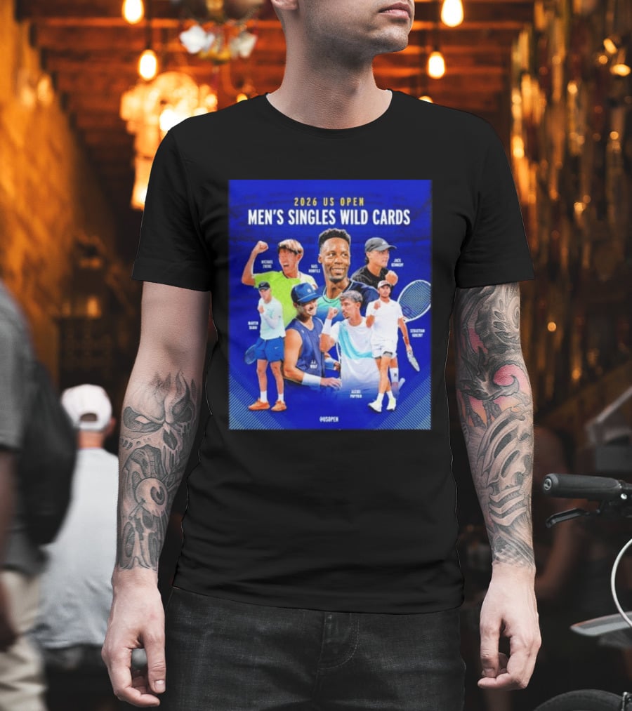 2026 US Open Men's Singles Wild Cards Michael Zheng Gael Monfils Jack Sock Martin Damm Alex Michelsen Ben Shelton Alexei Popyrin Dominic Stricker T-Shirt