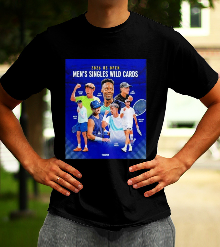 2026 US Open Men's Singles Wild Cards Michael Zheng Gael Monfils Jack Sock Martin Damm Alex Michelsen Ben Shelton Alexei Popyrin Dominic Stricker T-Shirt