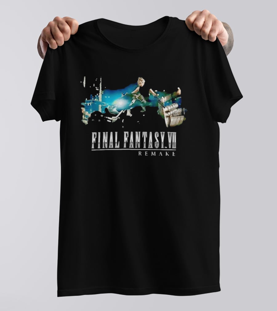 Cloud Strife Motorcycle Chase Final Fantasy VII Remake T-Shirt