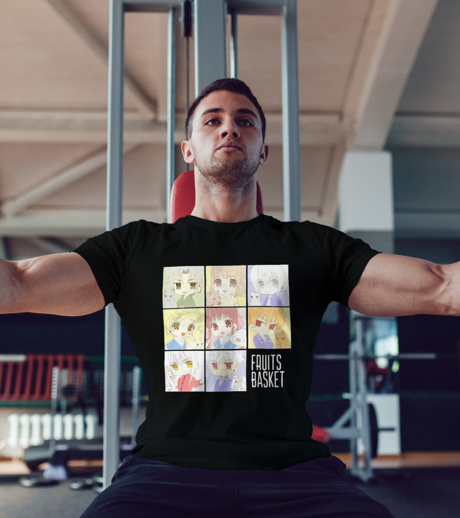 Fruits Basket Chibi Characters Grid With Cute Kawaii Anime T-Shirt
