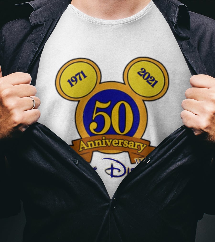 1971 2021 50th Anniversary Walt Disney World Mickey Ears Celebration T-Shirt