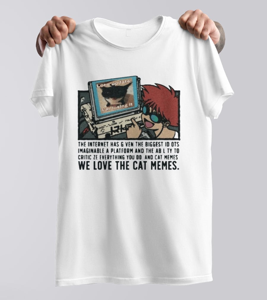 Edward Cowboy Bebop Internet Idiots Cat Memes Lore Update I'm Losing It T-Shirt