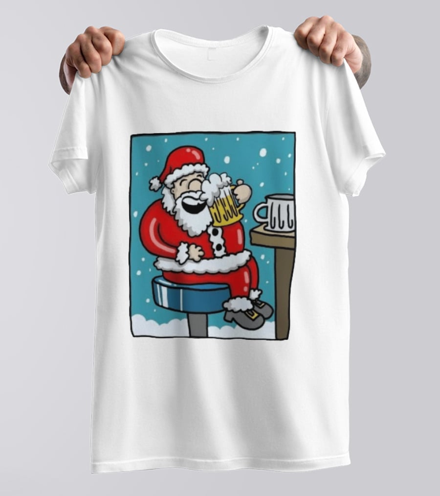 Santa Claus It's The Most Wonderful Time For A Beer Christmas T-Shirt