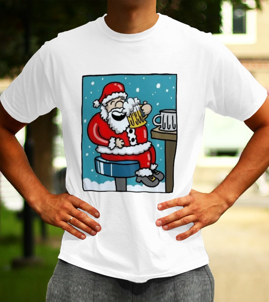 Santa Claus It's The Most Wonderful Time For A Beer Christmas T-Shirt