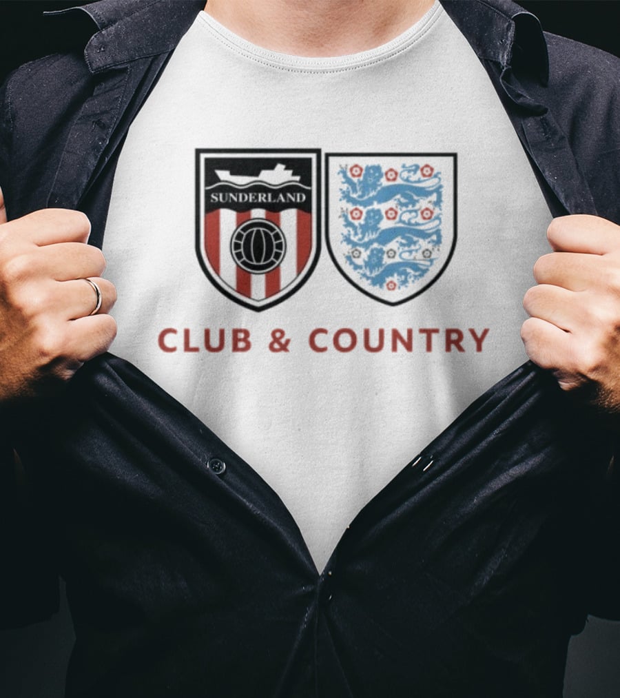 Sunderland Club & Country England Football Crest T-Shirt