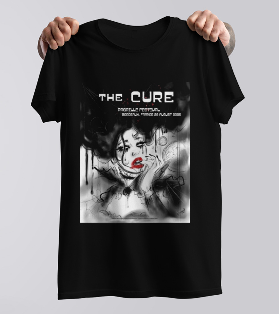 The Cure Pagaille Festival Bordeaux France 28 August 2026 Event T-Shirt