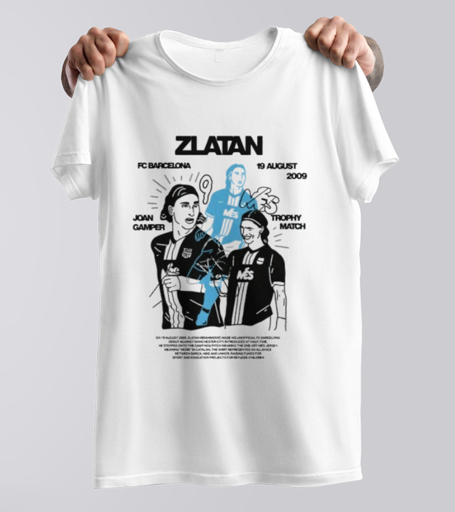 Zlatan Ibrahimović FC Barcelona 19 August 2009 Joan Gamper Trophy Més Match T-Shirt