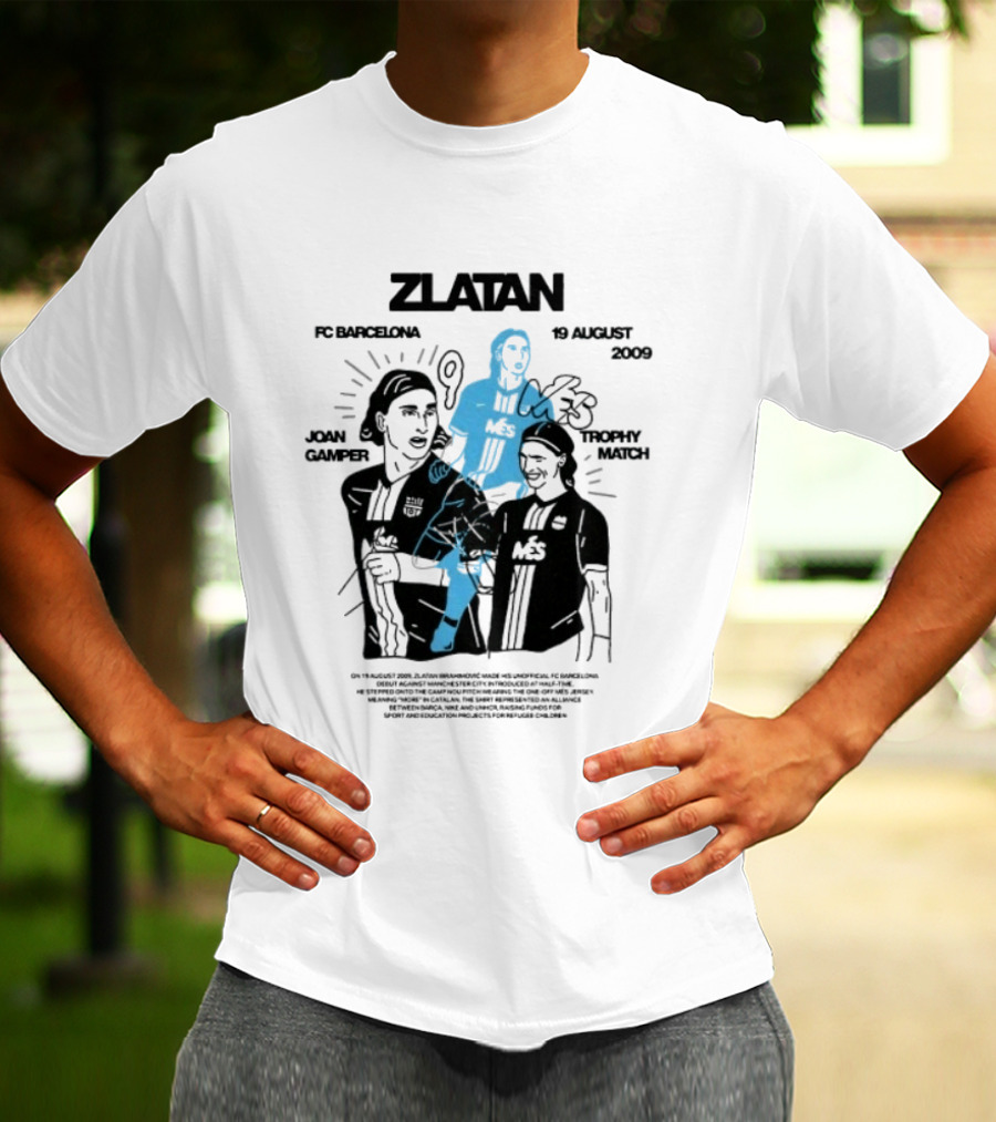 Zlatan Ibrahimović FC Barcelona 19 August 2009 Joan Gamper Trophy Més Match T-Shirt