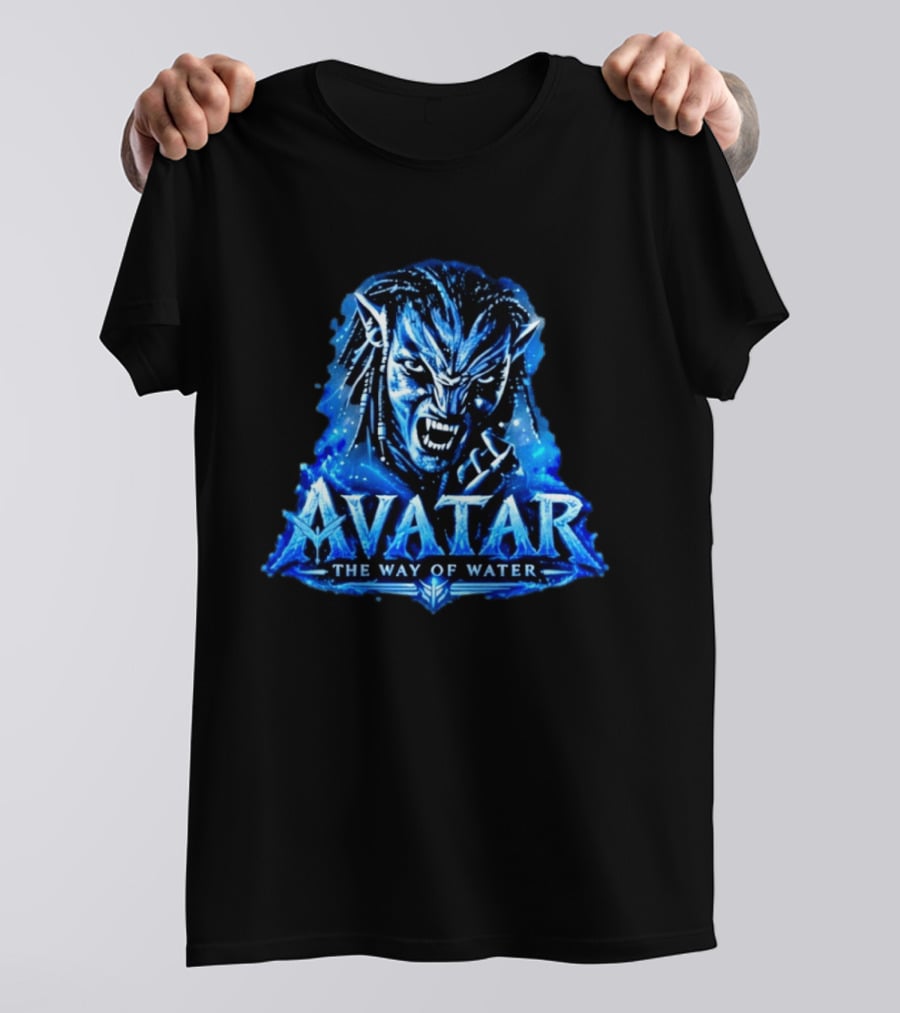 Avatar The Way Of Water Na'vi Warrior Fierce Expression T-Shirt