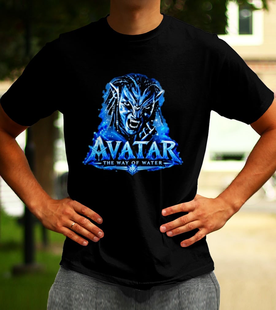 Avatar The Way Of Water Na'vi Warrior Fierce Expression T-Shirt