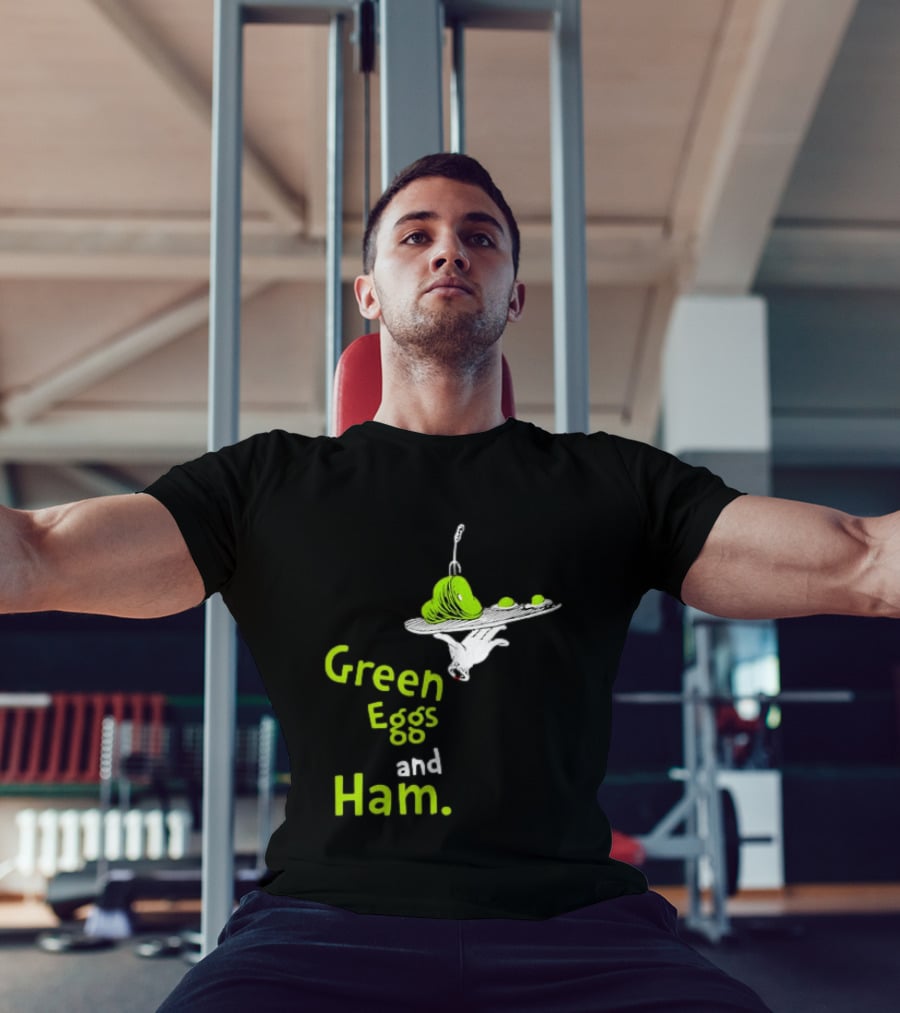 Dr Seuss Green Eggs And Ham Plate Illustration Classic Children's Book T-Shirt