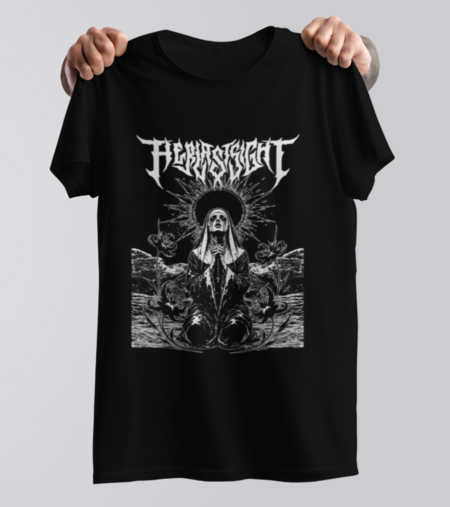 Her Last Sight Store Nun Black Gothic Art Tattoo T-Shirt