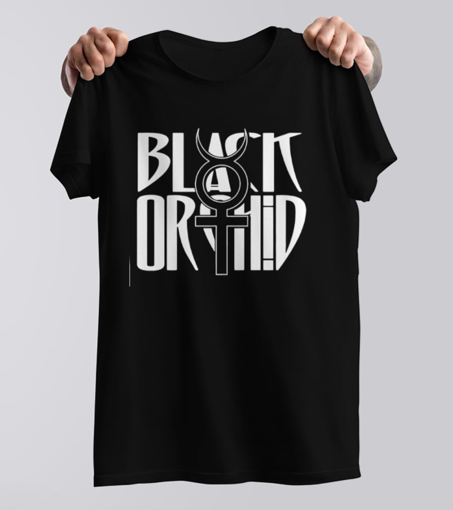 Black Orchid Occult Gothic Mystical T-Shirt