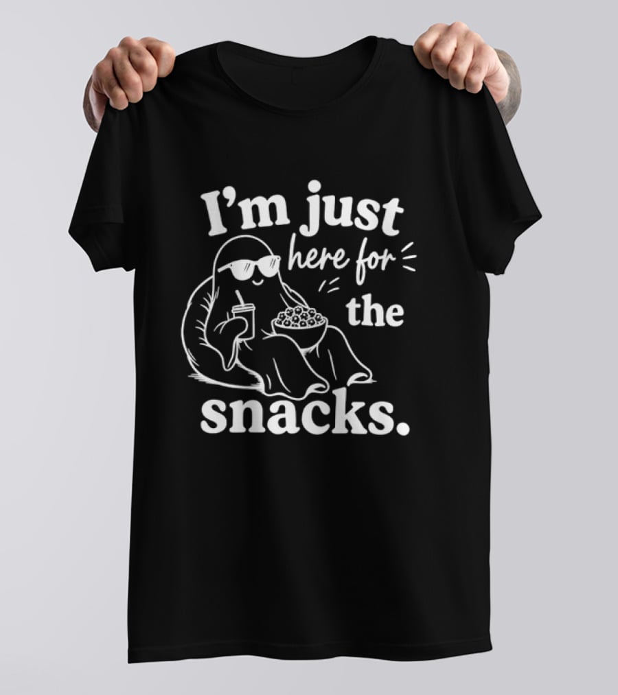 I'm Just Here For The Snacks Ghost Halloween T-Shirt
