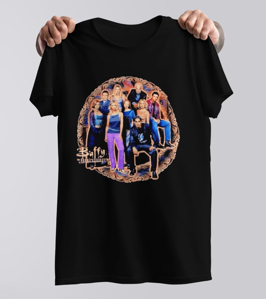 Buffy The Vampire Slayer Cast Angel Ensemble T-Shirt