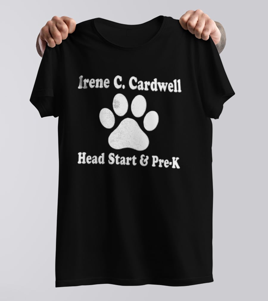 Irene C Cardwell Head Start Pre K White Paw T-Shirt