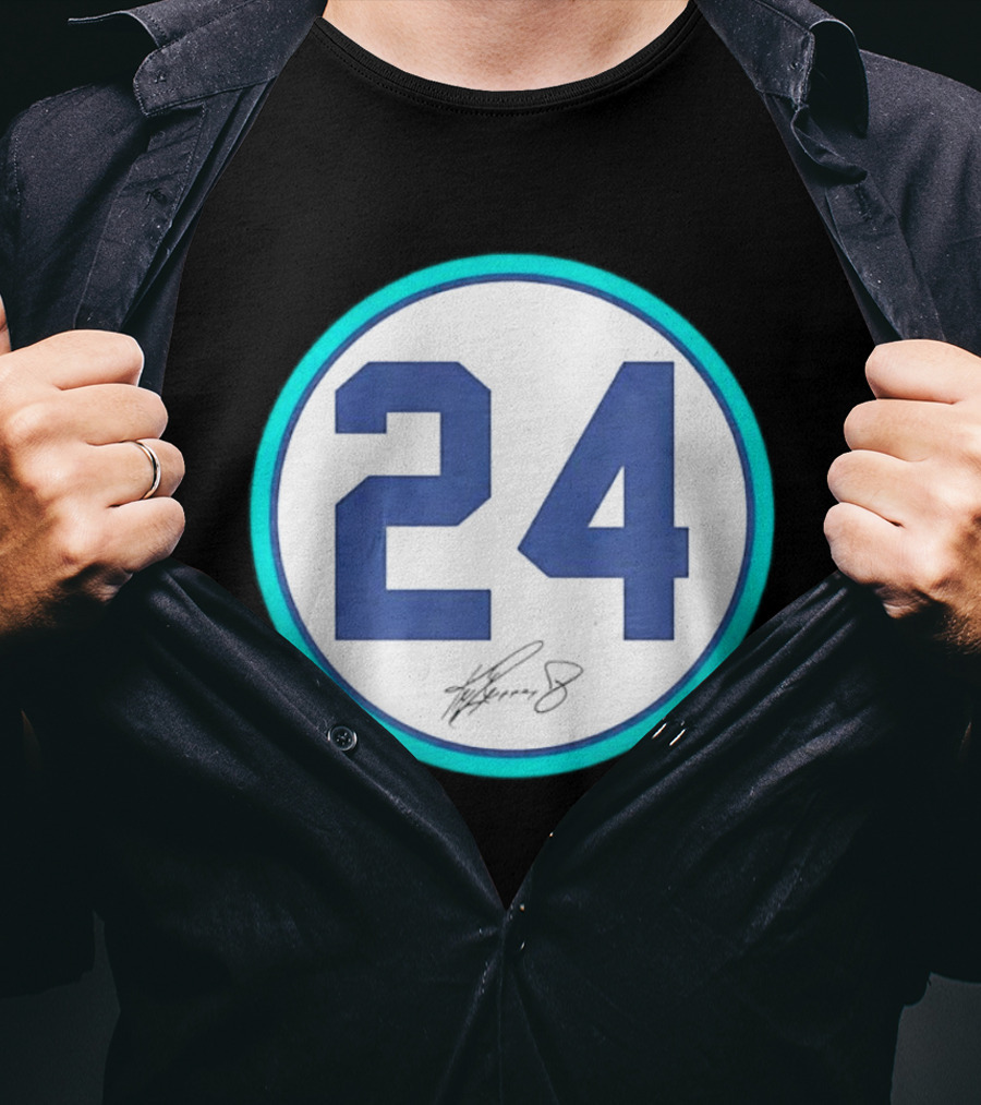 Ken Griffey Jr Number 24 Seattle Mariners Team Jersey Number T-Shirt