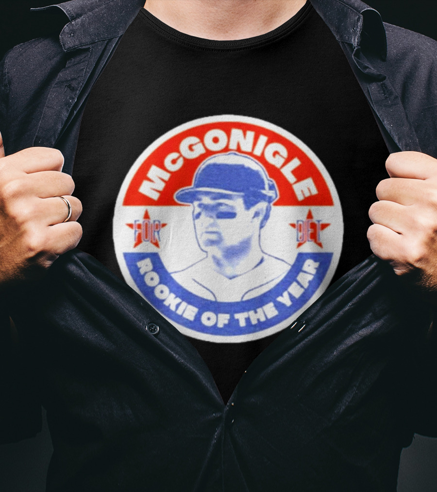 Kevin McGonigle Rookie Of The Year Detroit Baseball Stars T-Shirt