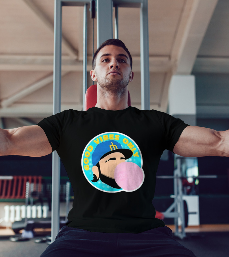 Seattle Mariners Eugenio Suarez Good Vibes Only 28 Baseball Bubblegum T-Shirt
