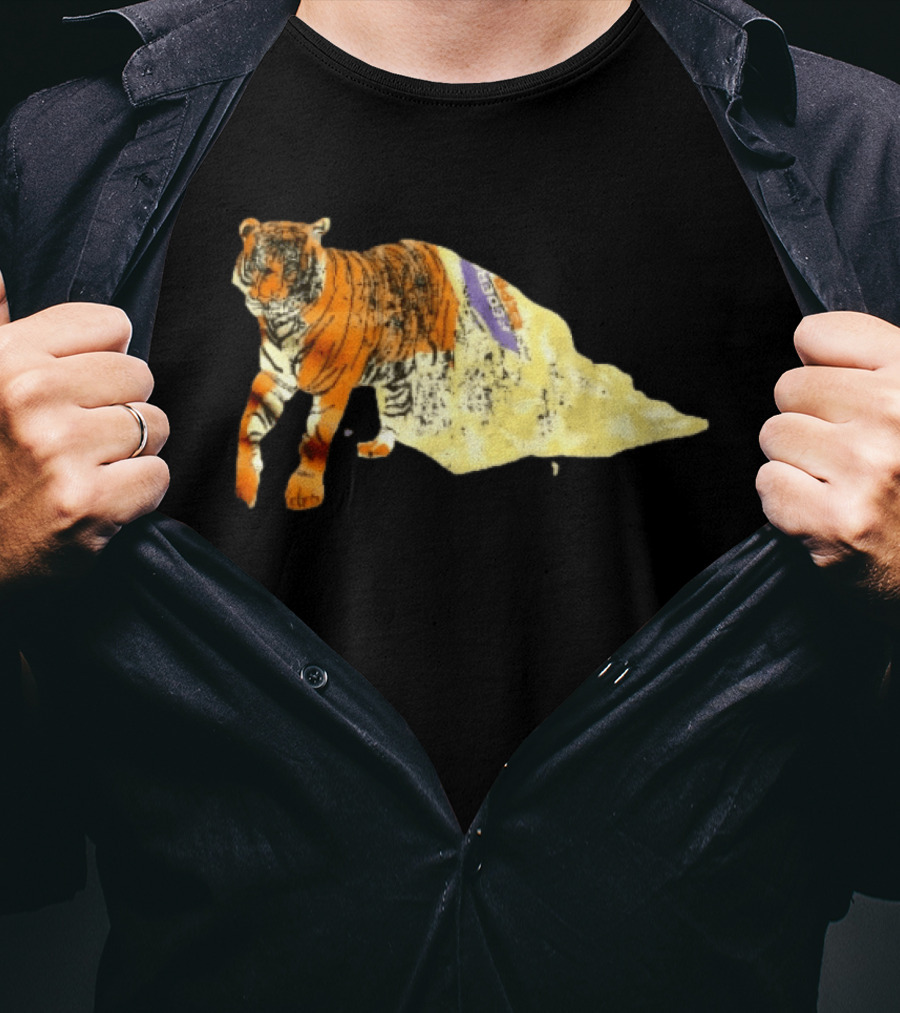 FedEx Tiger Wrapped In Distressed Envelope Packaging Vintage Aesthetic T-Shirt