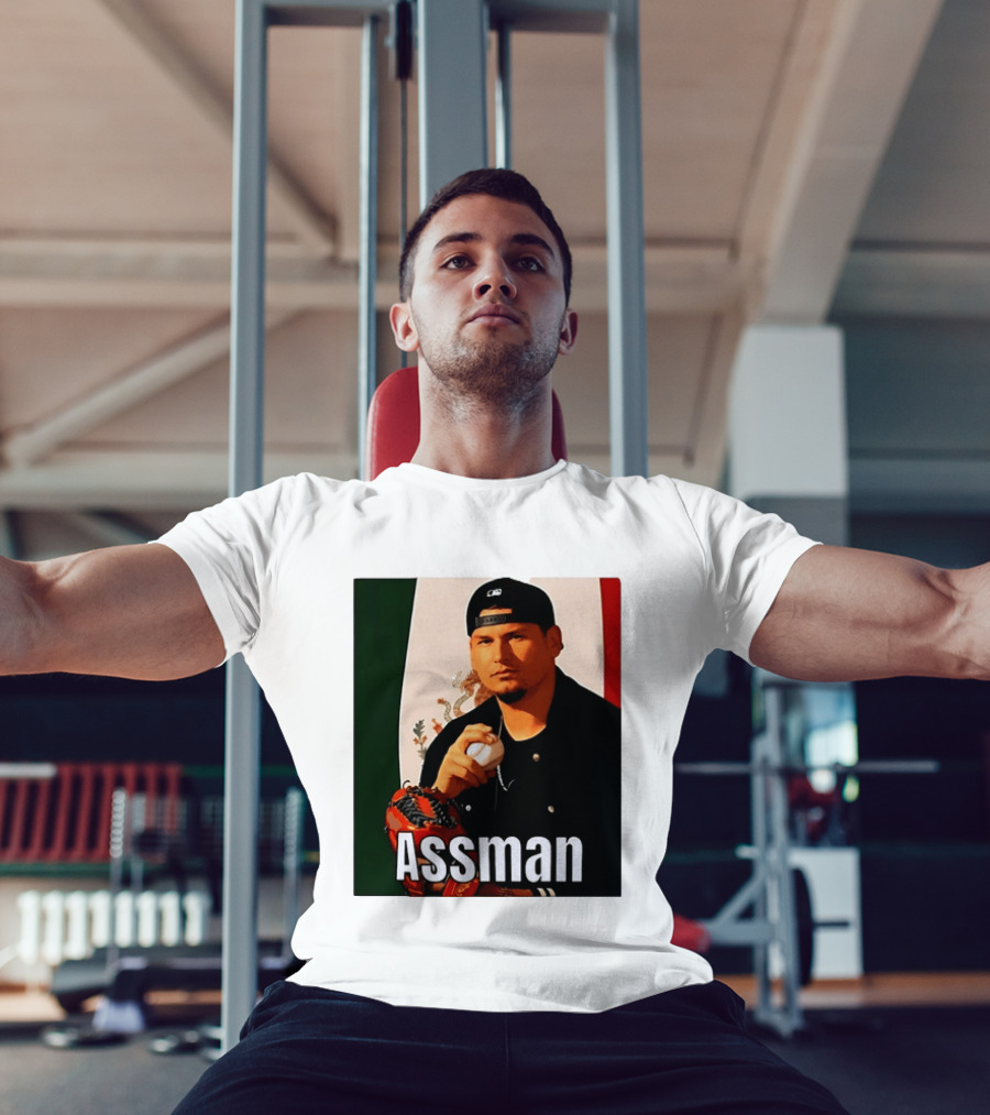 Assman Baseball Player Mexico Flag Baseball Glove Cap T-Shirt