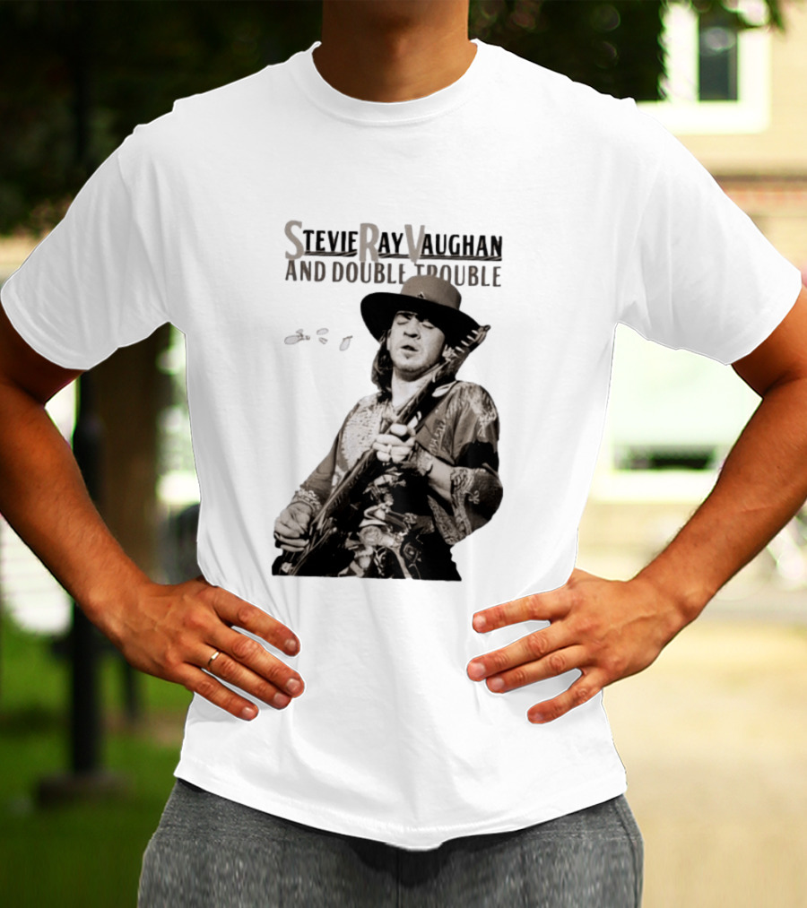 Stevie Ray Vaughan And Double Trouble Live Performance Image T-Shirt