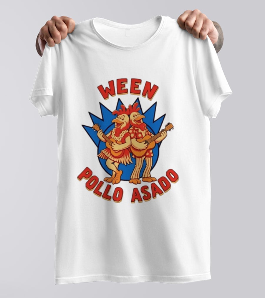 Ween Pollo Asado Chicken Band Alternative Rock Duo Guitars T-Shirt